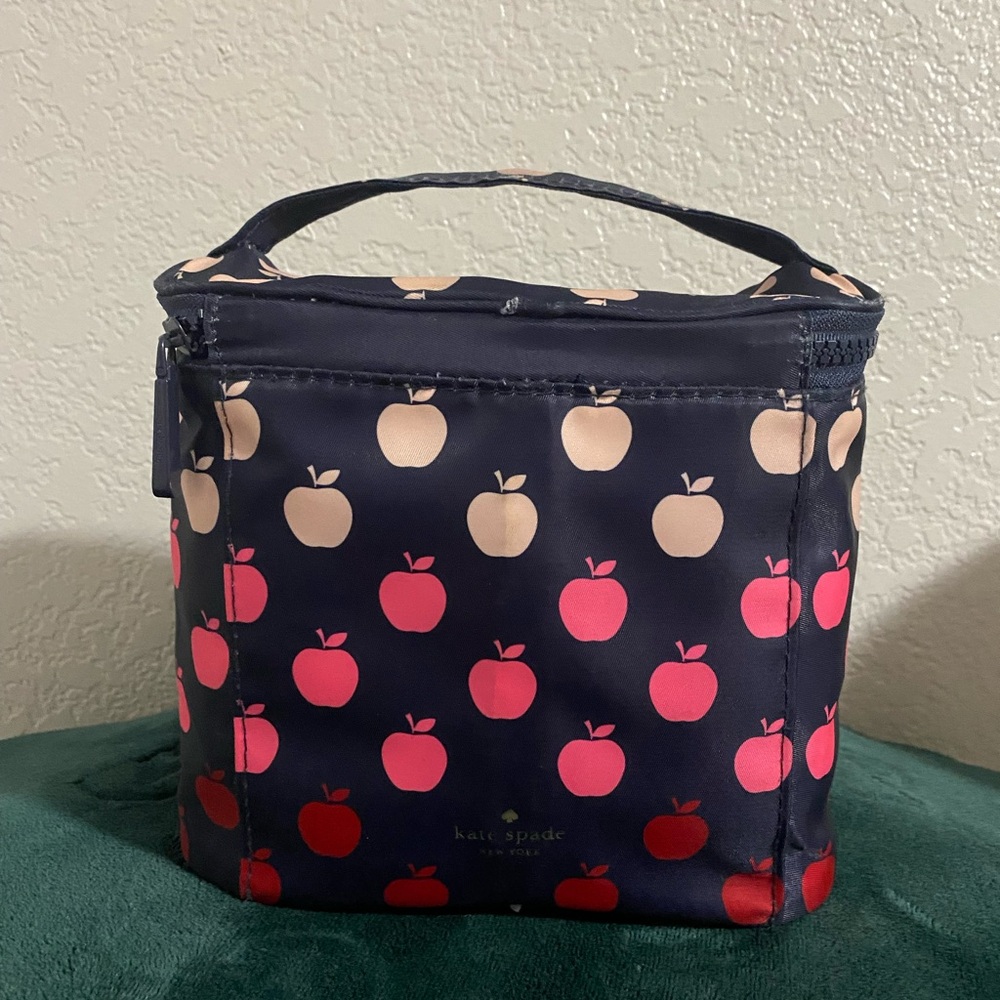 Kate Spade Navy and Pink Apple Lunch Bag